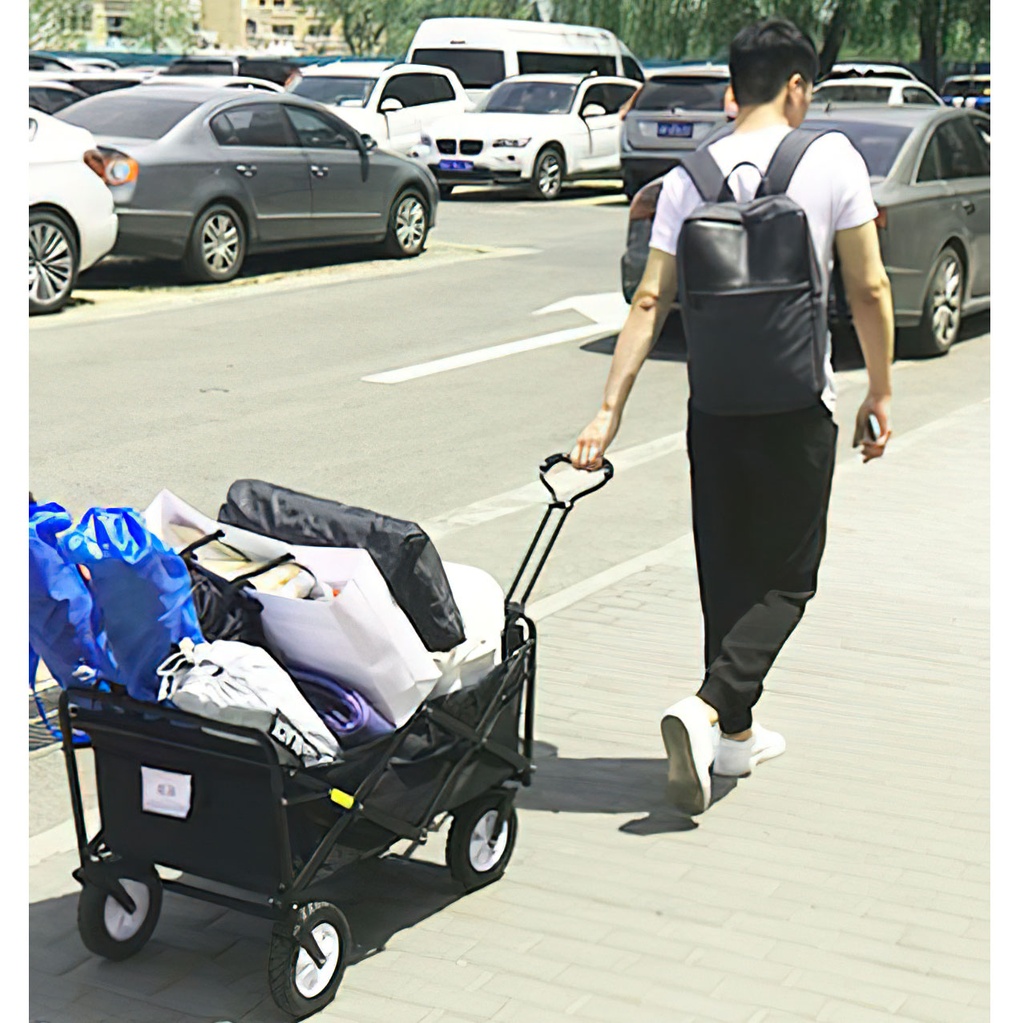 Carrito multifuncional plegable Negro