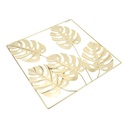 Cuadro Decorativo 47cm x 47cm Moderno de Metal Color Dorado