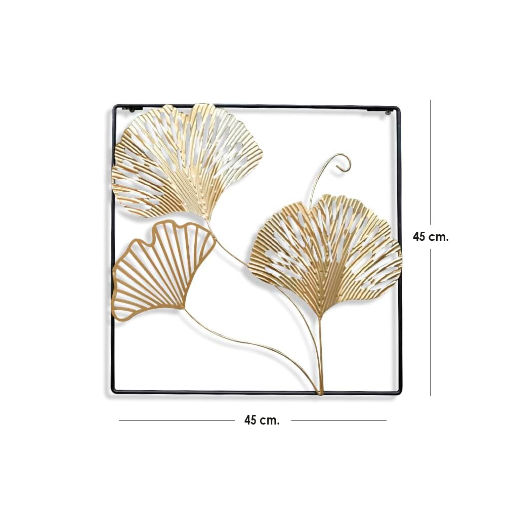 Cuadro decorativo 47cm x 47cm  de Metal Moderno Color Negro