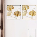 Cuadro decorativo 47cm x 47cm  de Metal Moderno Color Negro