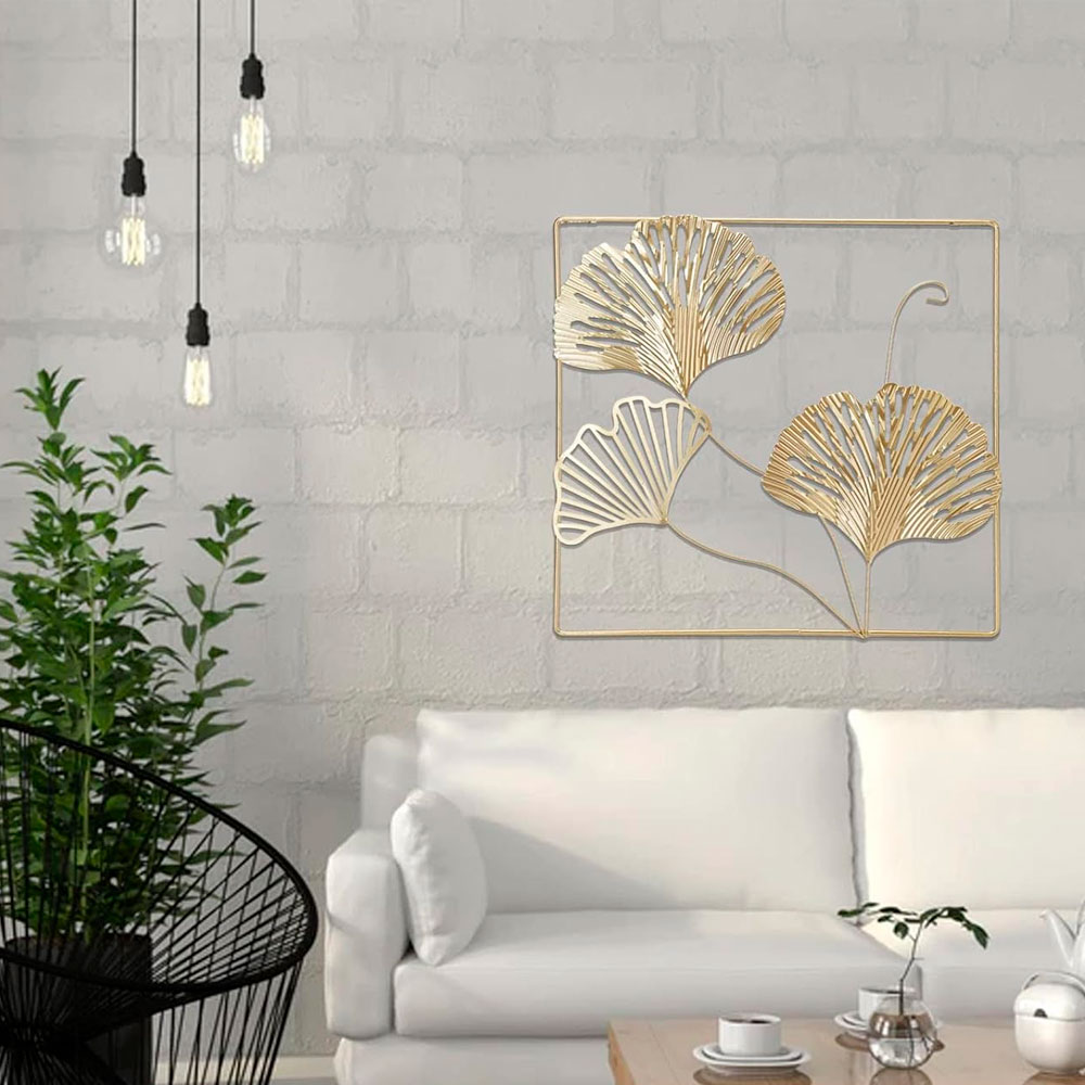 Cuadro decorativo 47cm x 47cm  de Metal Moderno Color Negro