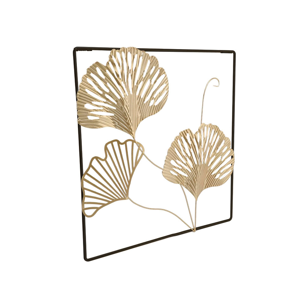 Cuadro decorativo 47cm x 47cm  de Metal Moderno Color Negro