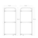 Estante esquinero plegable 3 niveles