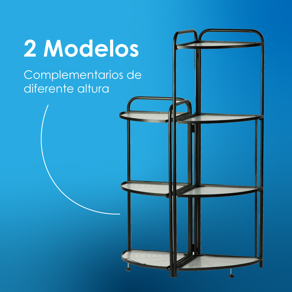 Estante esquinero plegable 4 niveles