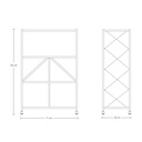 Estante rack plegable con 4 niveles