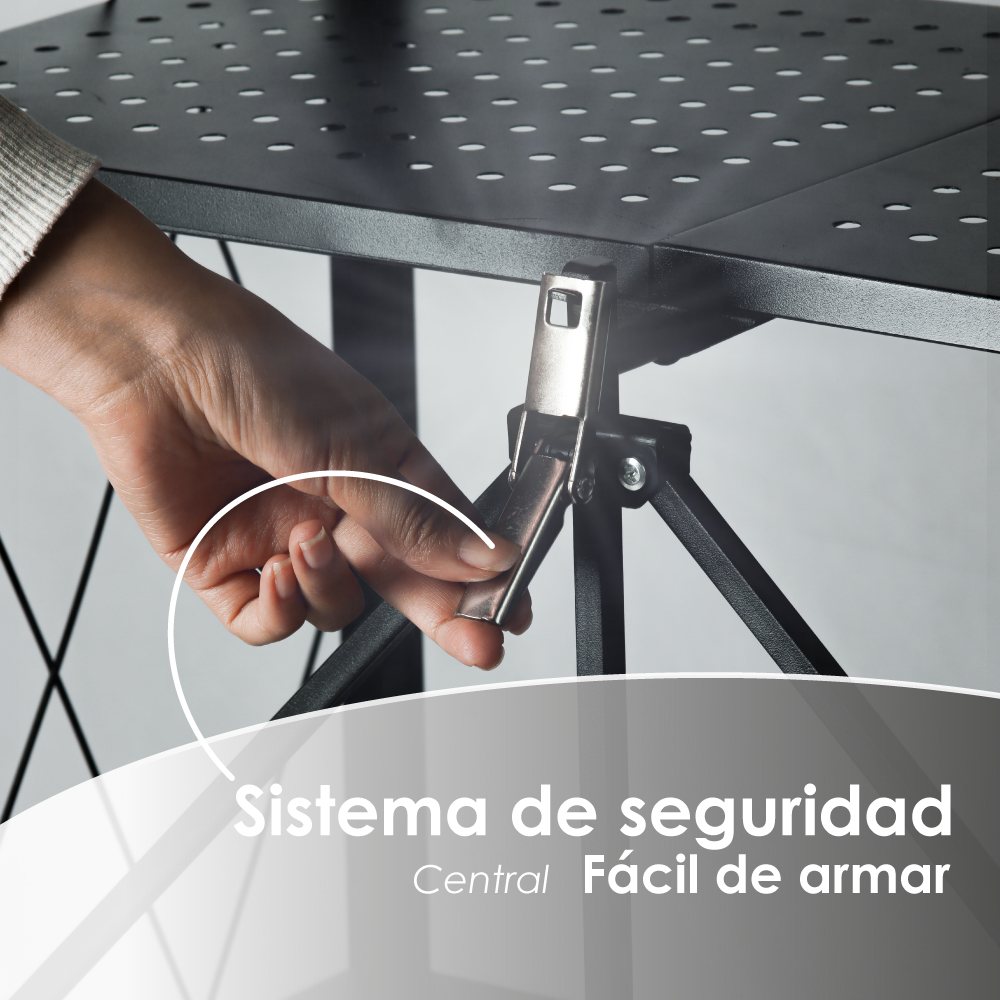 Estante rack plegable con 4 niveles