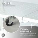 Estante rack plegable con 4 niveles blanco