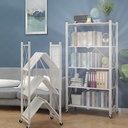 Estante rack plegable con 4 niveles blanco