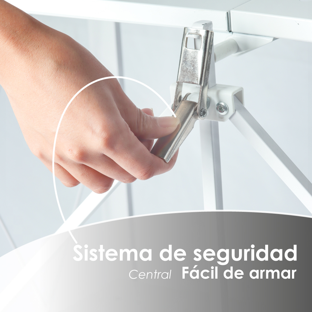 Estante rack plegable con 4 niveles blanco