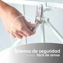 Estante rack plegable con 4 niveles blanco
