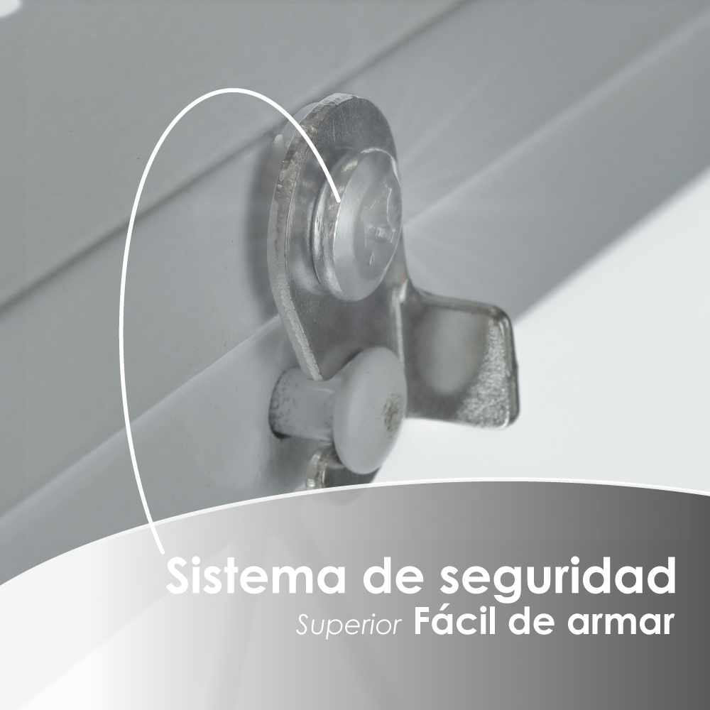Estante rack plegable con 4 niveles blanco