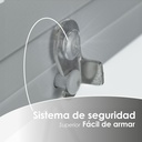 Estante rack plegable con 4 niveles blanco