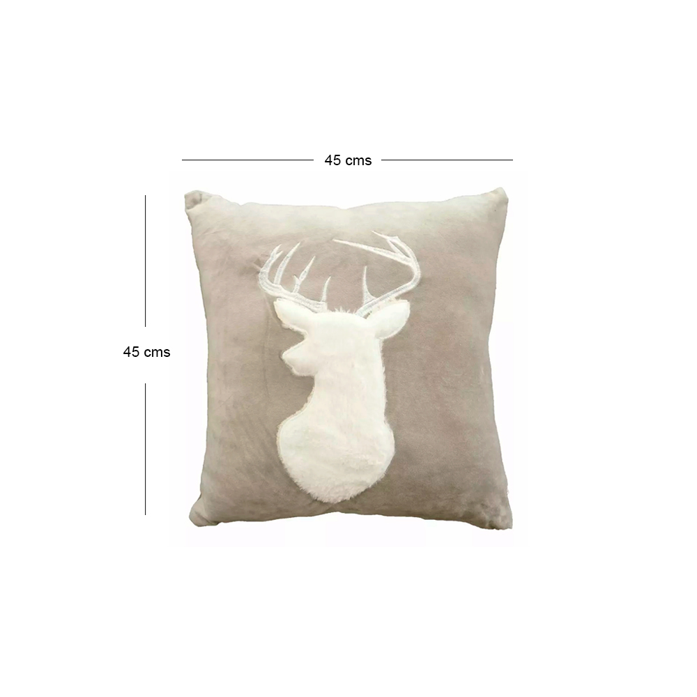 Funda para cojín 45cm Alce gris
