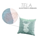 Paquete de 4 Fundas para cojín Decorativas 43x42cm ilios innova Alce Azul
