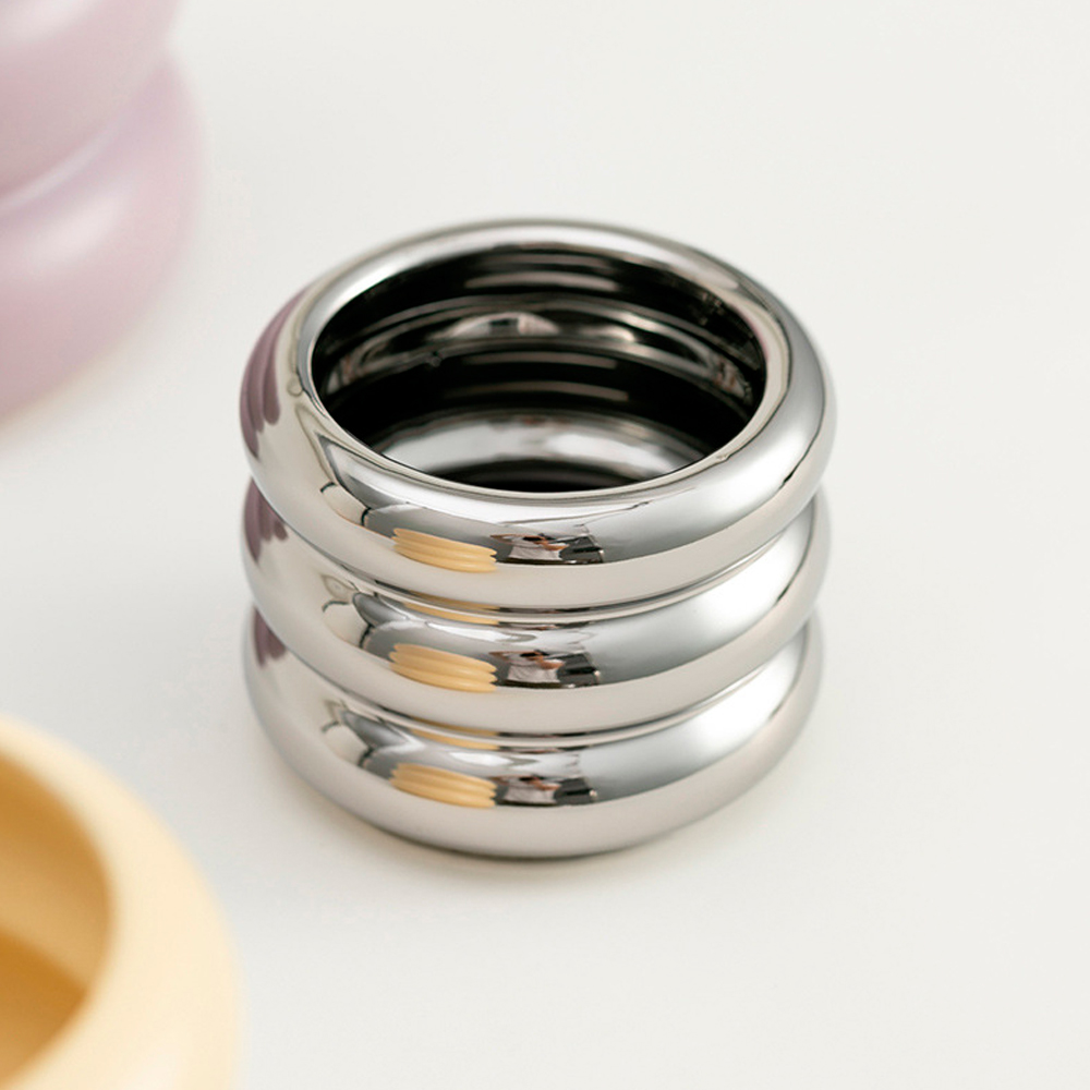 Maceta Circular T11-Pla Color Plata