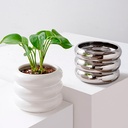 Maceta Circular T11-Pla Color Plata