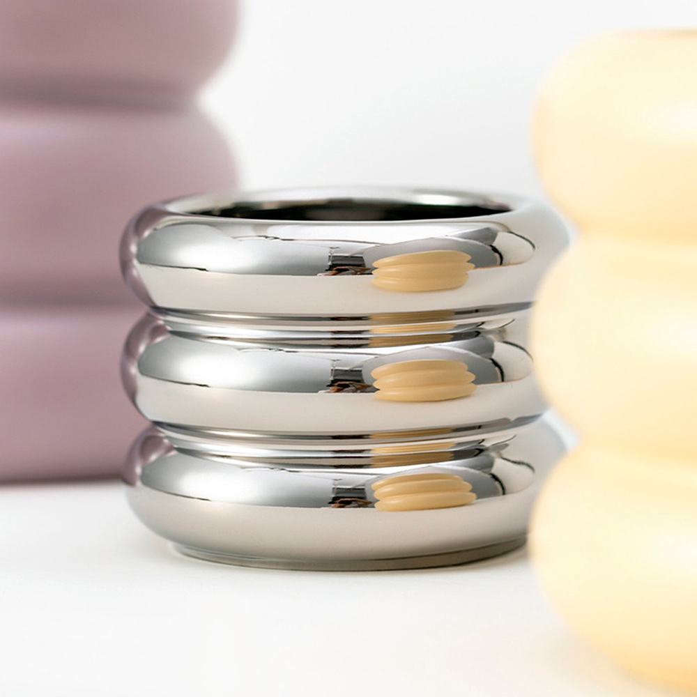 Maceta Circular T11-Pla Color Plata