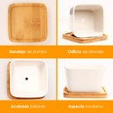 Maceta de Cerámica Ilios Innova Cuadrada Blanco