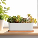 Maceta de Cerámica Ilios Innova Rectangular Blanco