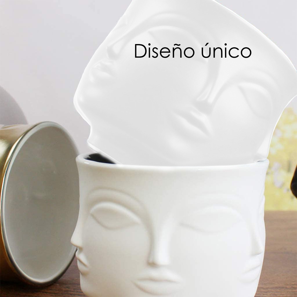 Maceta de rostro DH003  Blanco