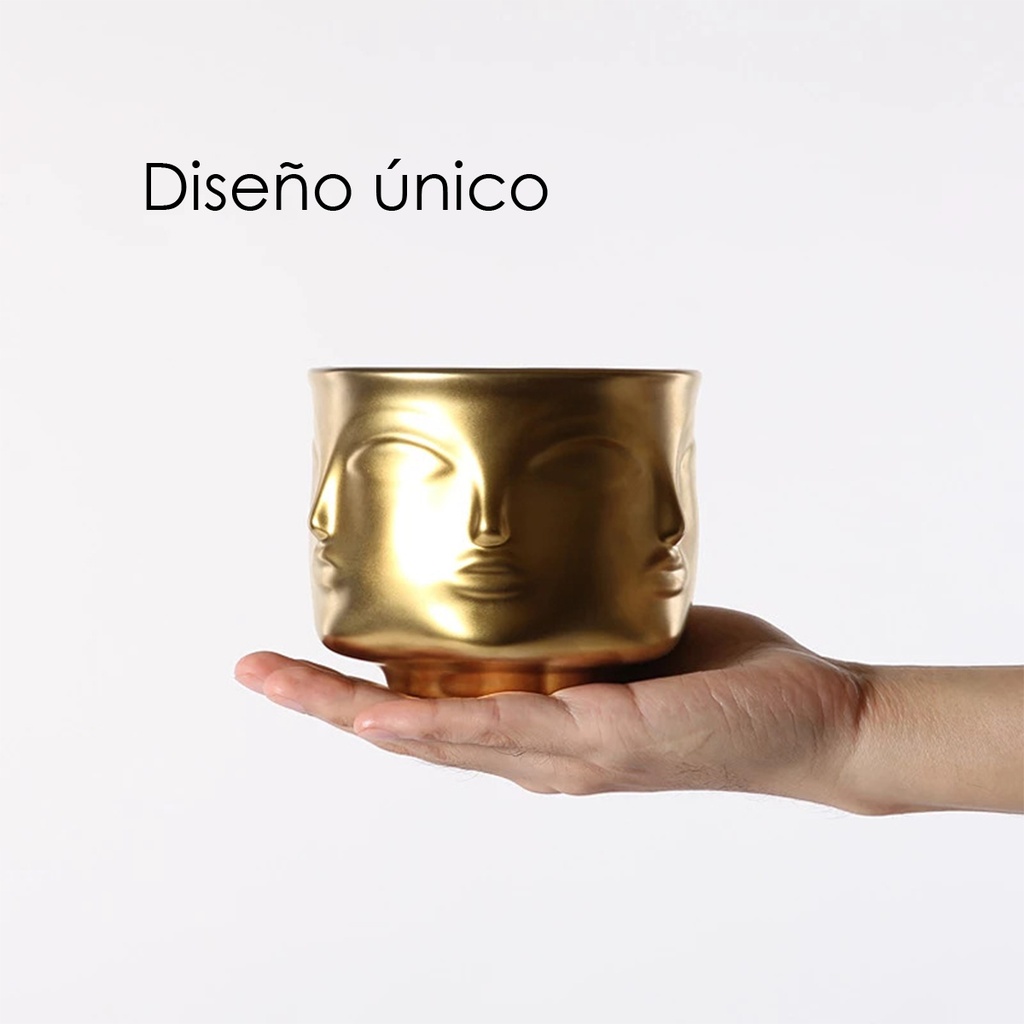 Maceta de rostro DH003  Dorado