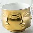 Maceta de rostro DH003  Dorado
