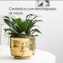 Maceta de rostro DH003  Dorado