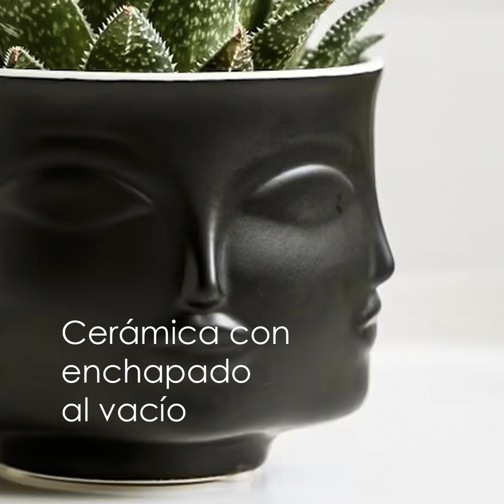 Maceta de rostro DH003  Negro