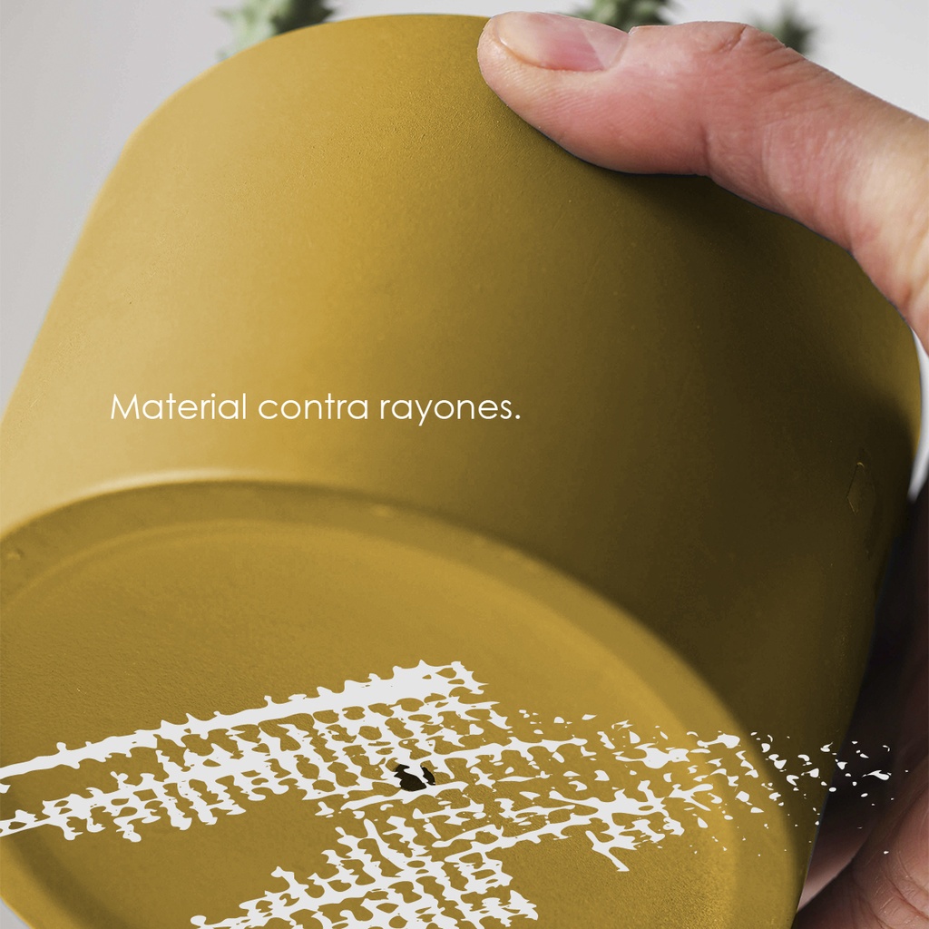 Macetero con soporte JY1105 chico  Amarillo