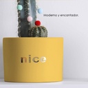 Macetero con soporte JY1105 chico  Amarillo