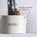 Macetero con soporte JY1105 grande  Blanco