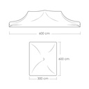 Lona 3x6 600D  Blanco