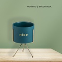 Macetero con soporte JY1105 grande  Verde