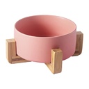 Macetero soporte de madera XM15G mediano  Rosa