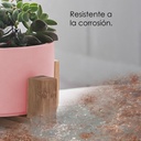 Macetero soporte de madera XM15G mediano  Rosa