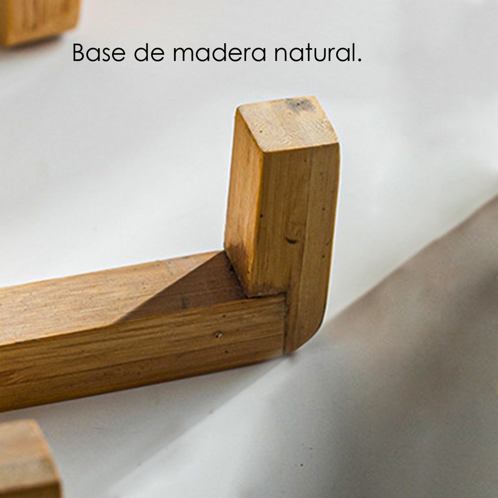 Macetero soporte de madera XM15G mediano Verde