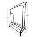 Perchero de Ropa Multifuncional Doble para Dormitorio Negro