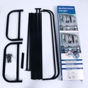 Perchero de Ropa Multifuncional Doble para Dormitorio Negro
