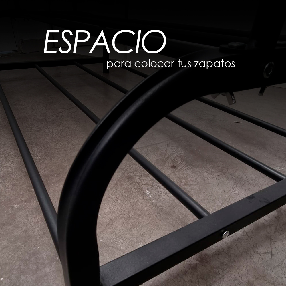 Perchero de Ropa Multifuncional Doble para Dormitorio Negro