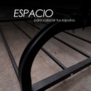 Perchero de Ropa Multifuncional Doble para Dormitorio Negro