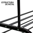 Perchero de Ropa Multifuncional Doble para Dormitorio Negro