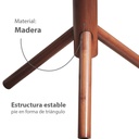 Perchero de madera minimalista estilo oriental de pie con 8 ganchos  (Nogal)