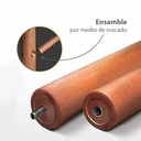 Perchero de madera minimalista estilo oriental de pie con 8 ganchos  (Nogal)