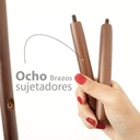 Perchero de madera minimalista estilo oriental de pie con 8 ganchos  (Nogal)
