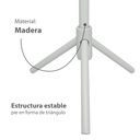 Perchero de madera minimalista estilo oriental de pie con 8 ganchos (Blanco)