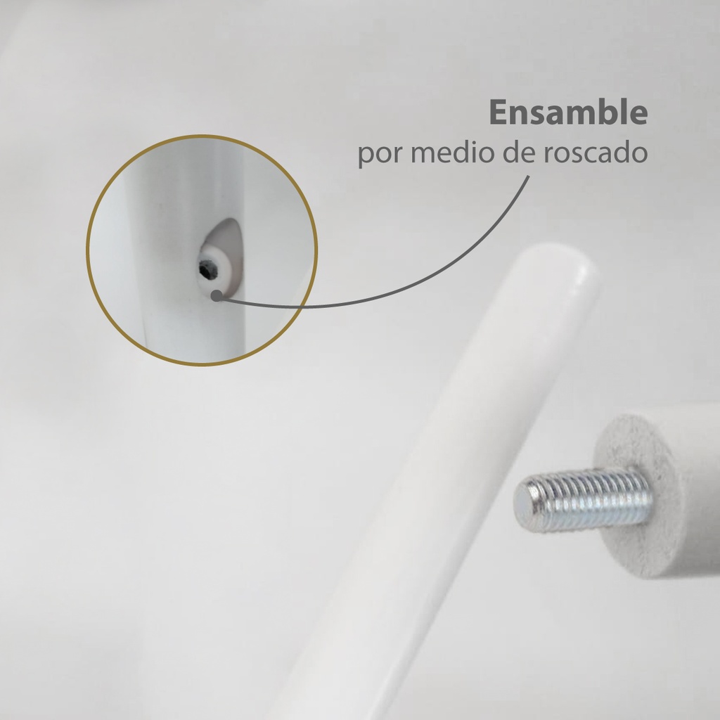 Perchero de madera minimalista estilo oriental de pie con 8 ganchos (Blanco)
