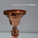 Candelabro Iliosinnova Estilo Europeo color Dorado para Vela Cónica