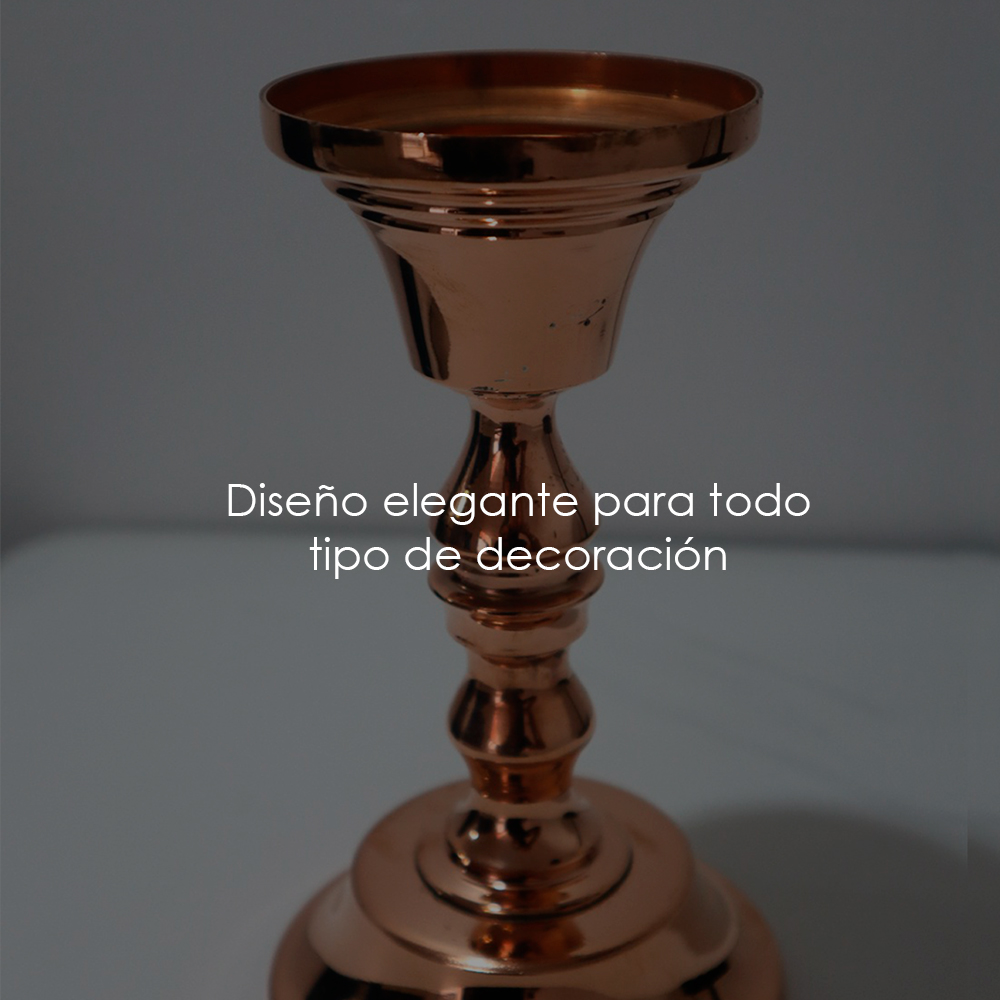 Candelabro Iliosinnova Estilo Europeo color Dorado para Vela Cónica
