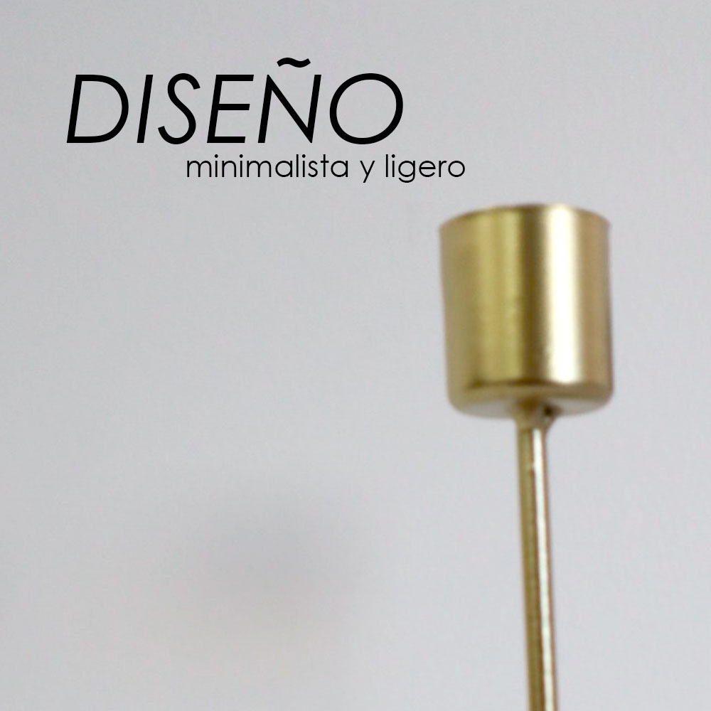 Juego de Portavelas Metálico Ilios Innova Dorado
