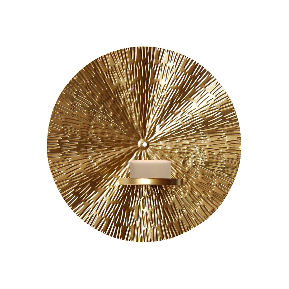 Portavela Chico de Pared Ilios Innova Ondulado Dorado